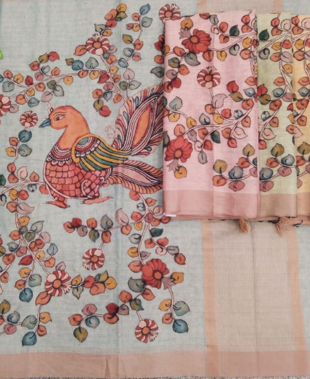 KOTA JARI WITH KALAMKARI APPLIQUE